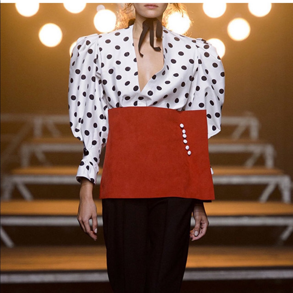 Jacquemus Structured Polka Dot Blouse